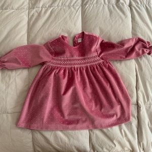 Mayoral - Pink velvet Smocked Baby Dress - Perfect condition